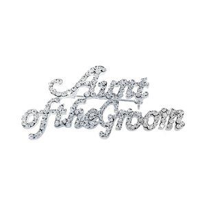 Rhinestone Pin - Aunt of the Groom - Silver
